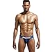 JOCKMAIL Jockstraps Athletic Supporter for Men Underwear Breathable Jock Straps Workout Sexy Thong g-String Sport (US, Alpha, XX-Large, Regular, Regular, Navy Blue)