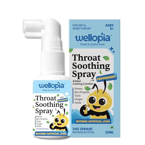 Image of Sore Throat Spray for Kids | Instant Cooling Relief with Peppermint, Bee Propolis & Honey | Immunity Support | No Artificial Additives | 30ml (Ages 6+)