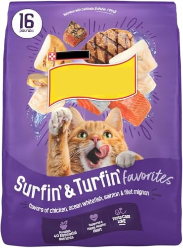 Surfin and Turfin Favorites Dry Cat Food Flavors of Chicken