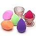 O'Vinna 5pcs Éponge de Maquillage Sans Latex et Hypoallergénique + 2pcs Support d'Éponge à Fond de Teint en Forme d'œuf