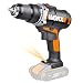 Produktbild WORX WX183.9 Akkuschrauber 20V-50Nm, 2-Gang-Getriebe und LED-Licht  Akkubohrschrauber Set zum Bohren und Schrauben ohne Akku und Ladegerät, 20 V