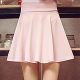 Material: Falda del patinador básico de las mujeres está hecha de poliéster + spandex, material blando, tejido amigable con la piel y delgada y delgado, liviano y ventoso para un ajuste cómodo. Falda básica colorida adecuada para primavera, verano, otoño e invierno.