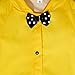 Taiduosheng Age 2~10 Kids Hooded button down Jacket Rain Raincoat With bow Cover Long Rainwear, Yellow, 2XL