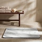 Svet - Alfombra Diatomita Baño - Secado Rápido y Ultra Absorbente, Antideslizante, Antibacteriana y Antihongos, Alfombrilla Baño Diatomita de Piedra. (Mármol Clásico)