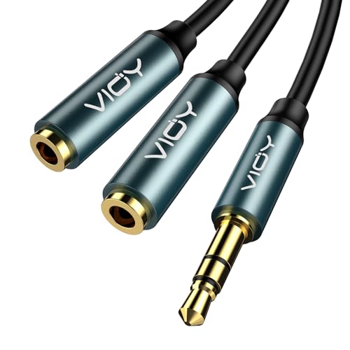 Répartiteur de casque double jack VIOY pour brancher deux écouteurs ensemble