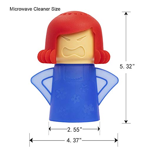 Image of Angry Mom Microwave Cleaner, Mad Mama Microwave Steam Cleaner, Just Add Vinegar and Water, Easily Cleans the Crud in Minutes (Blue)