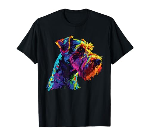 Watercolor Colorful Airedale Terrier Dog Men Women Girls Kids T-Shirt