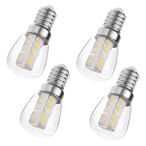 HOMSFOU 4 Piezas Bombilla LED Frigorífico Luz Cálida Unidades bajo Calor para Reducidos Reemplazo Fácil para Máquina de Coser y Congelador