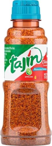 Tajin Clásico Reduced Sodium Seasoning, Authentic Mexican Chile Lime Spice Blend for Fruit, Vegetables, Salad Bowls, Avocado, Cucumber, and Fresh Produce, Zesty Flavor Enhancer, 5 oz, (Pack of 1)