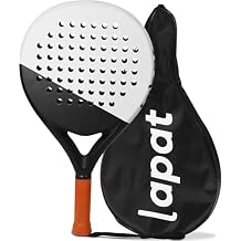 LAPAT Padel Racket with Cover Bag - Carbon Surface with EVA Memory Foam- Paddle Tennis Racquets Lightweight - POP Tennis