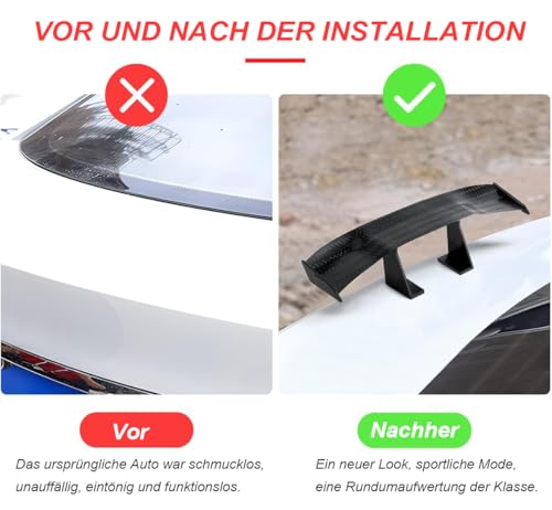 Voarge 2 Stück Universal Auto Mini Spoiler, Auto Mini Spoiler Wing, Kann für Dekoration, Fahrzeugstabilität,