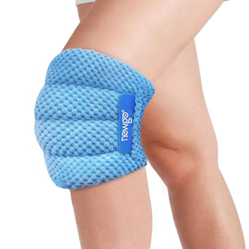NEWGO Microwave Heating Pad for Knee Pain Relief, Microwavable Heated Knee Wrap with Moist Heat Therapy for Tennis Elbow Treatment, Joint, Cramps, Muscle,Men and Women