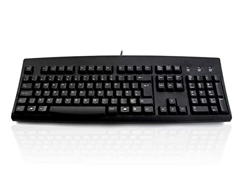 Accuratus 260 - USB Full Size Professional Keyboard with Full Height Keys, Black