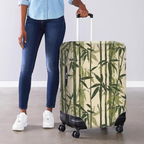 Housse valise XL bambou vert élastique lavable et réutilisable - 5