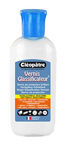 CLEOPATRE – Vernis Glassificateur de Protection 100g - Transparent Brillant et Incolore - Sans Solvant - Tous Supports - Fabrication Française