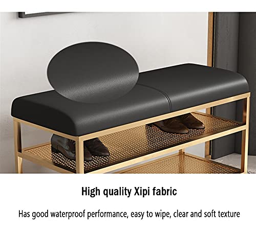 Banc de rangement chaussures avec assise confortable pour entrée