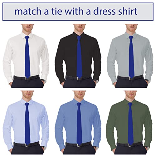 Image of Men's Oxford Matt Neckties Solid Color for Adults Tuxedo Classic Design, by Bow Tie Hosue