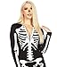 Tipsy Elves Form Fitting & Flattering Skeleton Bodysuit for Halloween - Women's Sexy Skeleton Costume - White, Size Medium