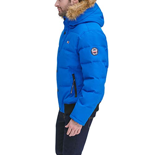Image of Tommy Hilfiger Men's Arctic Cloth Quilted Snorkel Bomber Jacket (Standard and Big & Tall)