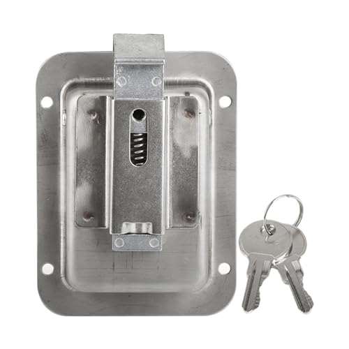 Sirseon Cerradura para puerta de autocaravana, cerradura para caja de herramientas de camiones, cerradura de repuesto para muebles, cerradura de panel, empotrada, antirrobo, para caravana, remolque