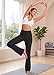 Libin Damen Flared Leggings Hohe Taille Sport Gym Yoga Elastische Leggings Schlaghose Sporthose Yogahose Sportleggins Lang Bootcut Hose mit Taschen 31", Schwarz XXL