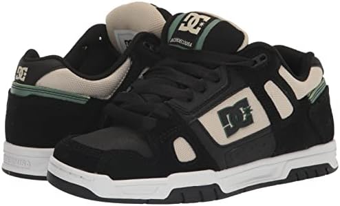 DC Men's Stag Low Top Skate Shoe, White/Black/RED, 8.5 | Image 6