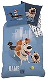  Familando Schöne Wende Bettwäsche-Set Haustiere Pet-s, Hunde, Welpe. 135x200cm + 80x80cm, Linon, Max Hund Kinderbettwäsche 2