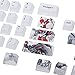 FLOAPA Push-Button Custom Keycap Set, Interesting DIY PBT Keycaps Kit Including 71 Keys Switch Mechanical Keyboard Keycaps Wangjiang Plum Blossome Pattern Push-Button (Color : English-Korean)