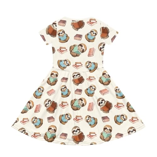 Image of Short Sleeve Dress for Girls with Pockets Cute Toddler Girl Clothes Summer 2-12