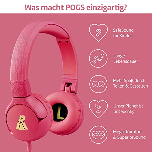 POGS Kopfhörer Kinder mit Kabel | The Elephant | Faltbare robuste Kinder Kopfhörer ab 3 Jahren mit Lautstärkeregler… - Image 3