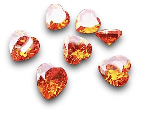 Zirconium orange cœur 8 mm pour remplacer une pierre perdue sans défaut
