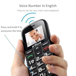 artfone CS188 Nero - 4G Telefono Cellulare per Anziani con Tasti Grandi丨Funzione SOS丨Chiamata Rapida丨Base di Ricarica丨Funzione di orario丨Batteria da 1800 mAh丨Apparecchio Acustico丨FM Radio丨Torcia丨USB-C