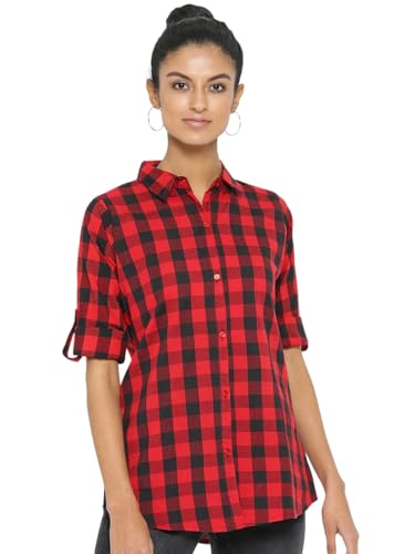 Image of Vastraa Fusion Women's Cotton Checkered Shirt