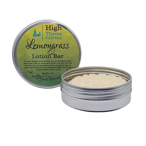 All-Natural Lemongrass Lotion Bar - Waterless Lotion Bar For Dry Skin - Moisturizing Beeswax Lotion Bar Scented With Essential Oil - Convenient Travel Lotion - Eco Friendly Lotion Massage Bar #TOP2