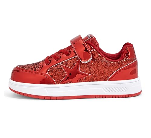 LUCKY STEP Kid's Glitter Walking Shoes Shiny Sparkly Sequins...