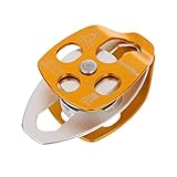 pistro 1 polea doble de 32 kn para sistema de remolque, escalada, espeleología, ahorra arrastrando, certificación CE, oro
