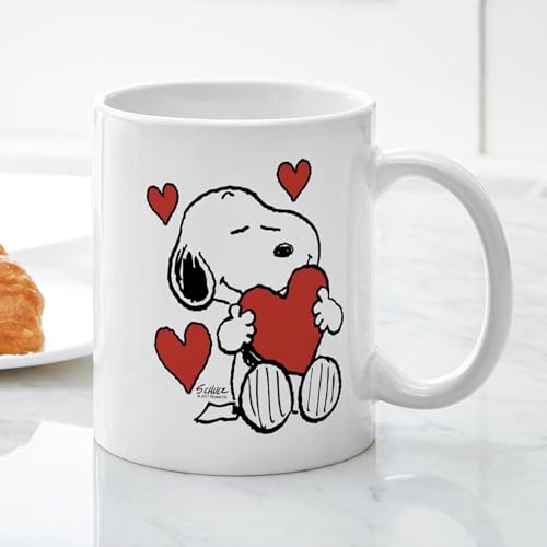 Taza de cerámica blanca Snoopy para café 11 oz miniatura 6