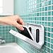Shower Phone Holder with Integrated Wireless Speaker and Key Control, Wall-Mounted Water-Resistant Anti-Fog Case, 360° Rotatable, Extendable and Adjustable, Water-Resistant Screen Touch, White (White)