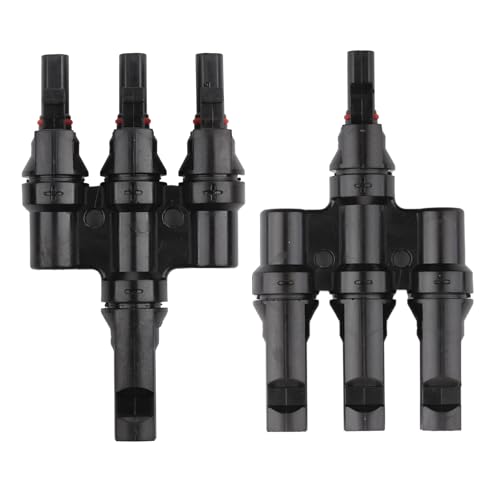 XYRIS Solar Connectors T Branch 1 to 3 for Solar Panels, Solar String Splitter/Joiner (M/FFF+F/MMM 1 Pair)