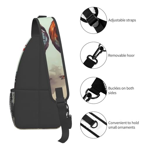 Sling Bag para mujer y hombre negro miniatura 4