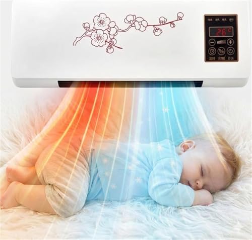 WXPXYBF Neue tragbare Klimaanlage, multifunktionales Wandkühl- und Heizsystem (Braun)