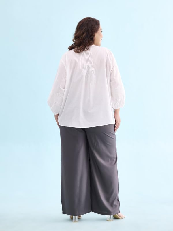Image of GO COLORS Soft Viscose Basic Palazzo Full Length for Women| Breathable, Mid Rise, Relaxed Fit