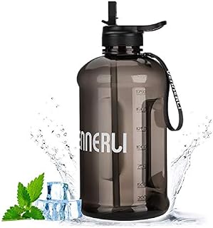 VENNERLI Water Bottle with Straw 2.2L Water Jug Tough Leak Proof BPA Free Reusable Durable Half Gallon Gym Bottle Portable for Outdoor Sports Fitness School