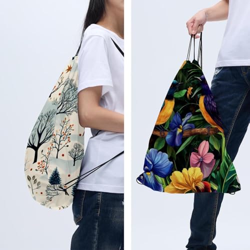 Sac d'hiver imperméable Lot de 2 sacs pliables avec cordon de serrage taille unique multicolore