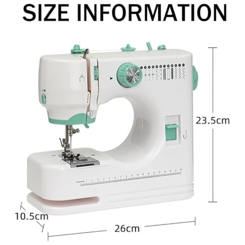 Machine À Coudre Électrique Compacte Pour La Maison, Idéale Pour Les Débutants. Elle Est Dotée Dune Pédale Intégrée, De 12 Points De Couture, Dune Lampe Torche, Dun Tiroir De Rangement Et Dun Kit