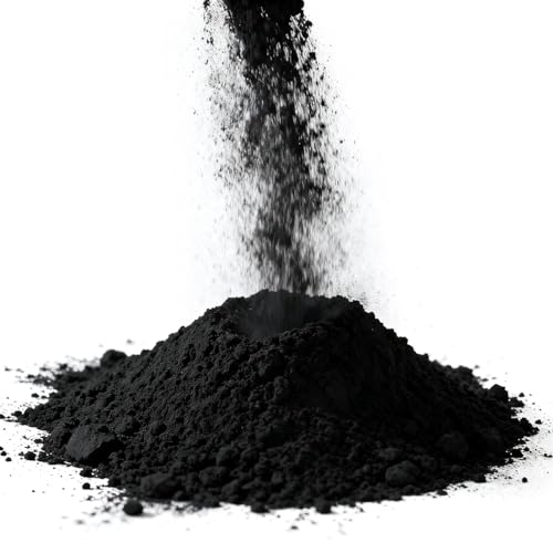 Iron Oxide Powder, Ultrafine Particle Natural Industrial Material, Suitable for Construction, Coatings, Ceramics, Concrete Coloring and Many Other Applications, 5 Ounces, Black