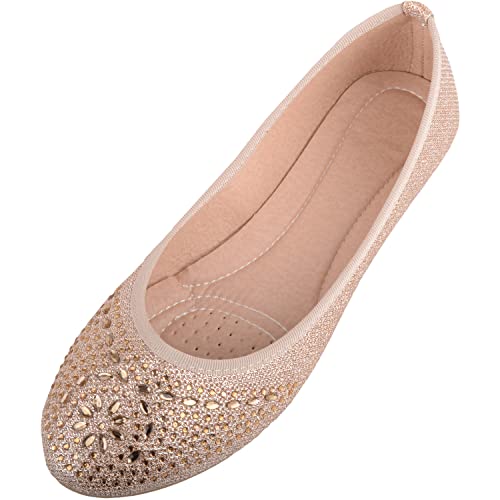 Escarpins à strass faciles à enfiler pour femme au design élégant