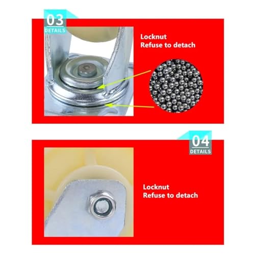 Roue en nylon 8 pouces robuste de 20,3 cm pour matériel de manutention durable - 4