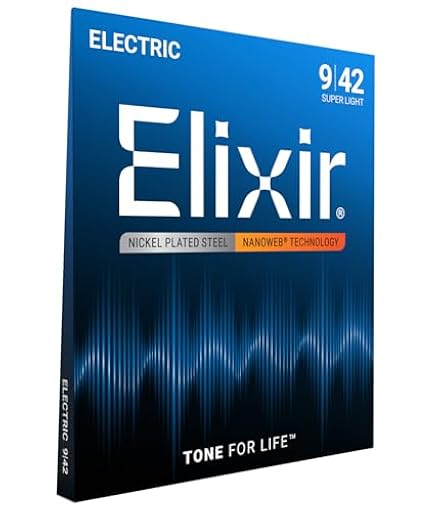 Elixir Cuerdas para guitarra eléctrica Strings con recubrimiento NANOWEB, calibre superligero (.009-.042) | Ya disponible en tu tienda friki favorita! En mundofriki.es! Elixir Cuerdas para guitarra eléctrica Strings con recubrimiento NANOWEB, calibre superligero (.009-.042) | Ya disponible en tu tienda friki favorita! En mundofriki.es!