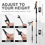 Ultra Strong Trekking, Walking, and Hiking Poles, 2-Pack - Image 4